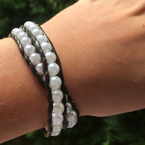 Handmade Pearl Wrap Bracelet - Picture 2 of 3